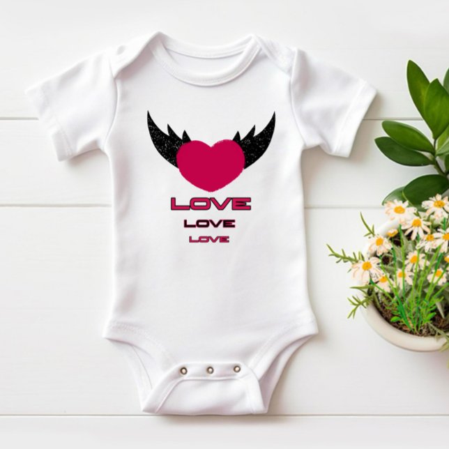 Body Para Bebé Corazón volador (Subido por el creador)