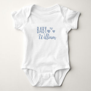 Body Para Bebé Corazones con nombre de niño personalizado