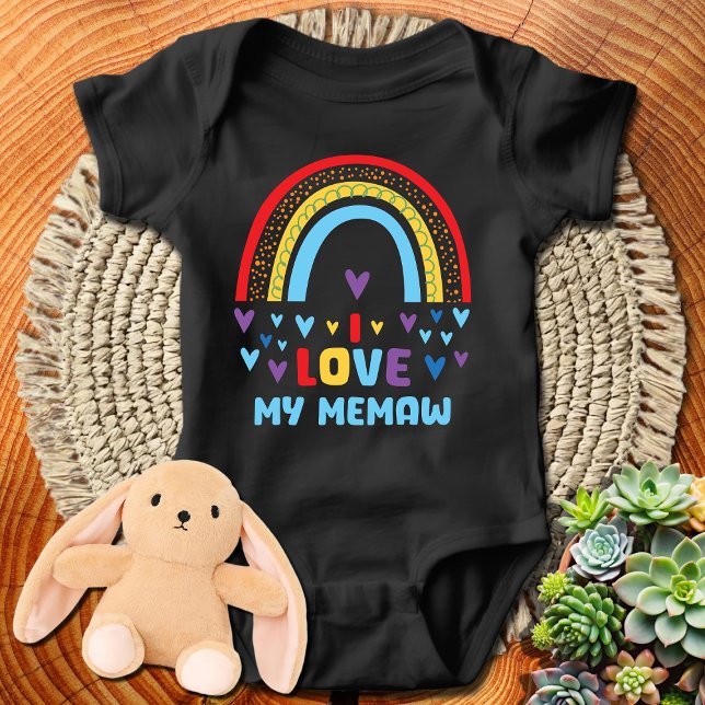 Body Para Bebé Corazones de Arcoíris Amo a Mi Memaw (Subido por el creador)