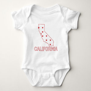 Body Para Bebé Corazones de California
