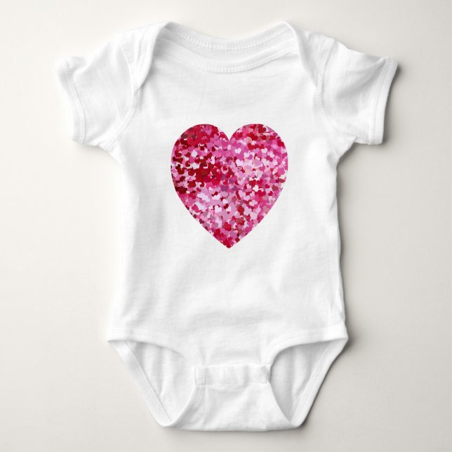 Body Para Bebé Corazones de Confeti Rosa (Anverso)
