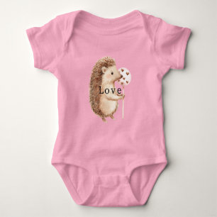 Body Para Bebé Corazones de Erizo Adorables Amor