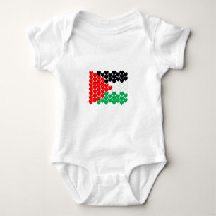Body Para Bebé Corazones de Palestina