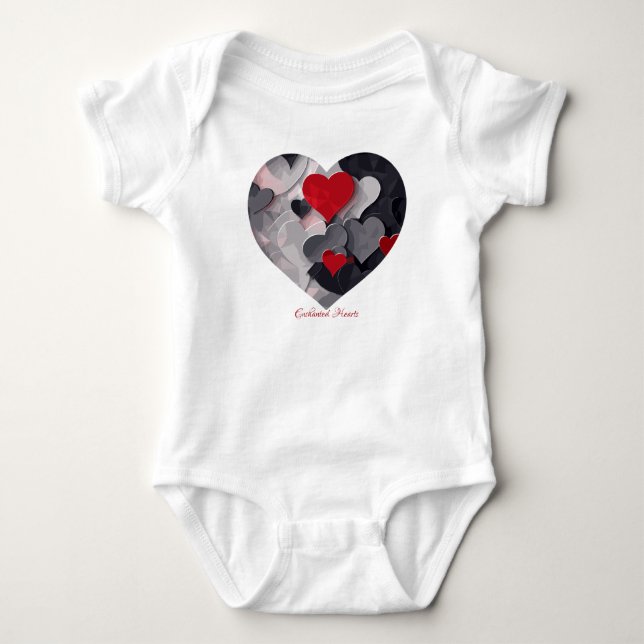 Body Para Bebé Corazones encantados (Anverso)