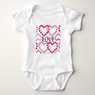 Body Para Bebé Corazones Pequeños Rosa Rojo AMOR