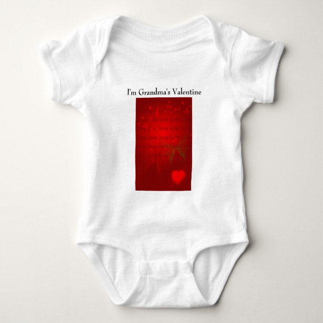 Body Para Bebé Corazones rojos de San Valentín (Anverso)