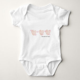 Body Para Bebé Corazones rosa y de rosa