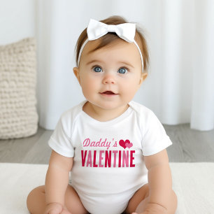 Body Para Bebé Corazones rosados el día de San Valentín del papá