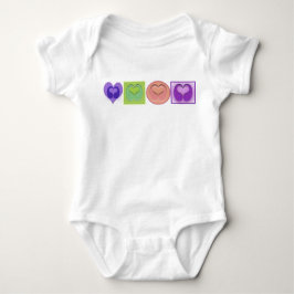Body Para Bebé Corazones y colores múltiples