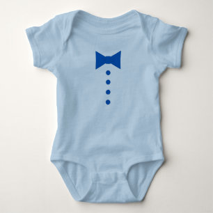 Body Para Bebé Corbata azul y botones