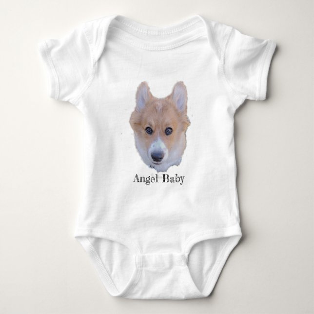 Body Para Bebé Corgi Angel Baby (Anverso)