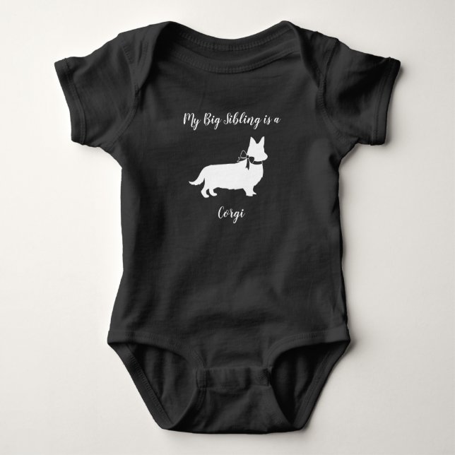 Body Para Bebé Corgi Baby Shower Dog (Anverso)