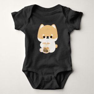 Body Para Bebé Corgi Boba Tea