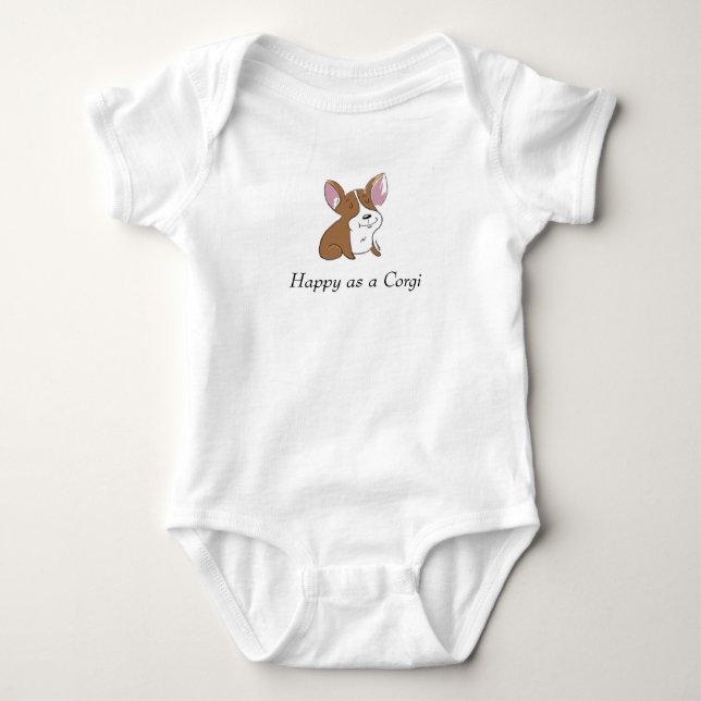 Body Para Bebé Corgi del bebé (Anverso)
