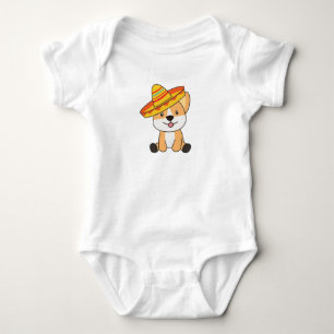 Body Para Bebé Corgi Mexico Sombrero Dogs Dulces Para Niños