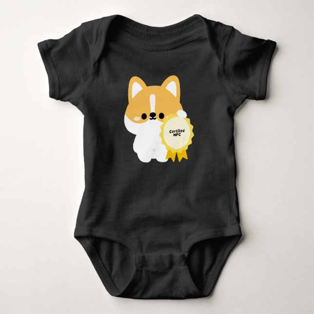 Body Para Bebé Corgi NPC Certificado (Anverso)