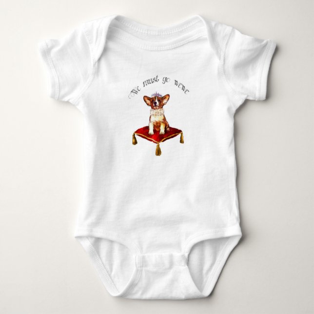 Body Para Bebé Corgi Royalty (Anverso)
