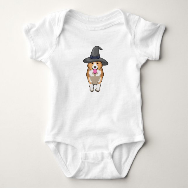 Body Para Bebé Corgi Witch (Anverso)