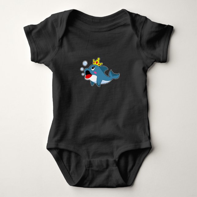 Body Para Bebé Corona de Dolphin King (Anverso)
