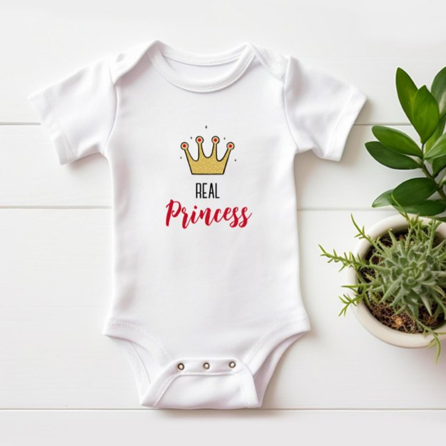 Body Para Bebé Corona dorada para princesa (Subido por el creador)