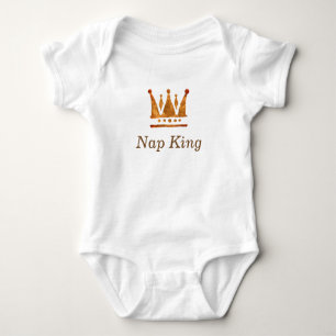 Body Para Bebé Corona dorada, traje de bodysastre Nap King Baby