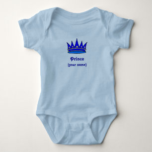 Body Para Bebé Corona infantil del príncipe de Personailzed)