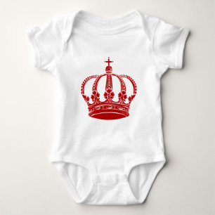 Body Para Bebé Corona Real 02 - Rojo Rubí