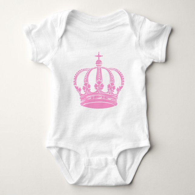 Body Para Bebé Corona Real 02 - Rosa (Anverso)