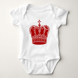 Body Para Bebé Corona Real - Rojo Ruby
