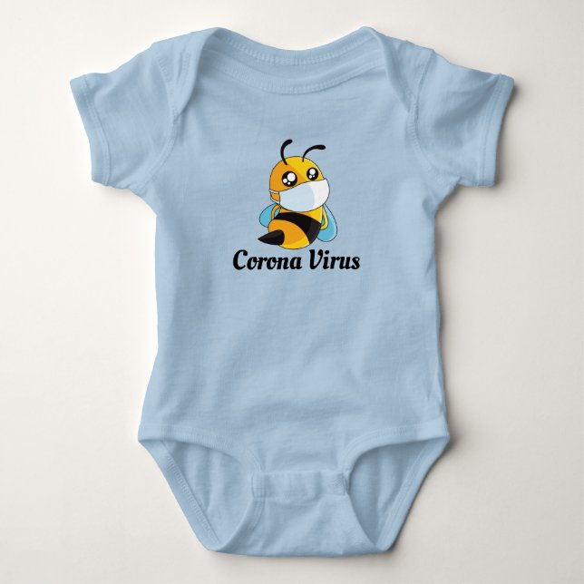 Body Para Bebé Corona Virus T-Shirt (Anverso)