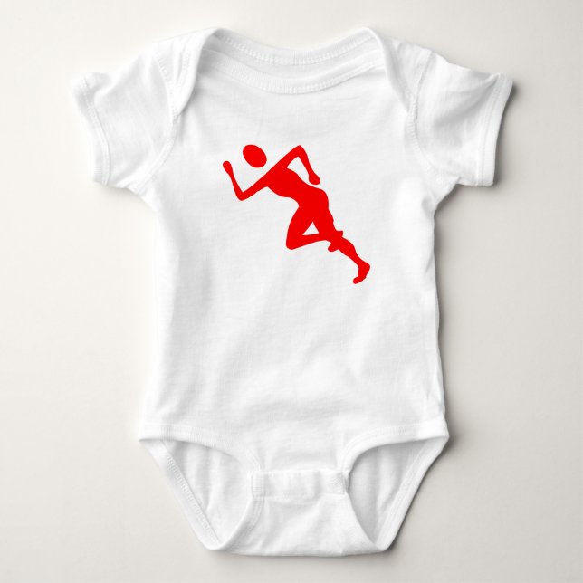 Body Para Bebé Corriendo - Rojo (Anverso)