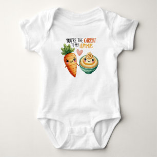 Body Para Bebé Corte Kawaii Carrot y Hummus