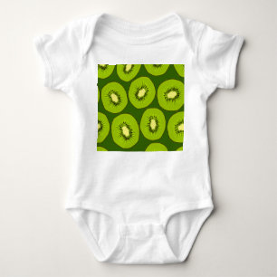 Body Para Bebé Cortes de fruta de Kiwi: verde oscuro.