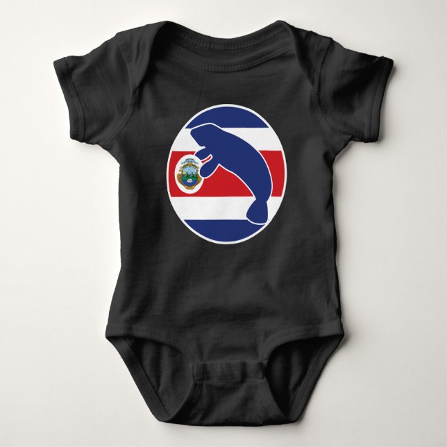 Body Para Bebé Costa Rica Manatee Animal Nacional de Costa Rica (Anverso)