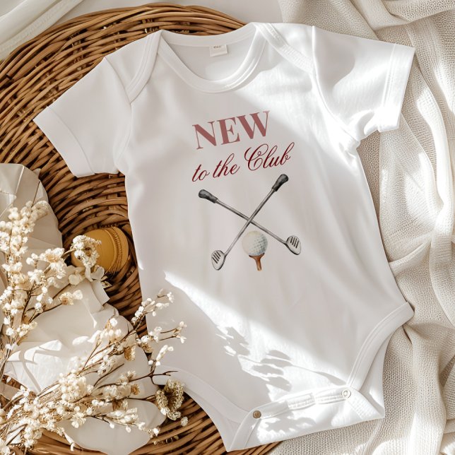 Body Para Bebé Country Pink Girl New to the Club Golf Baby Shower (Subido por el creador)