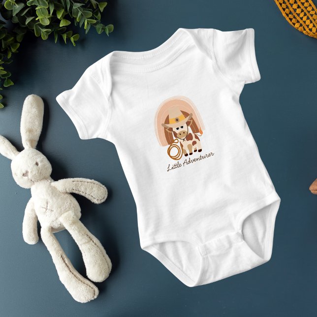 Body Para Bebé Cowboy arcoiris Pequeño Aaventururer Bodysuit (Subido por el creador)
