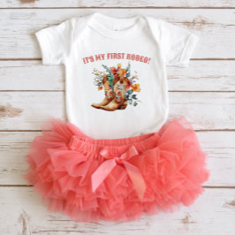 Body Para Bebé Cowboy Boots First Rodeo Nacimiento Baby Bodysuit