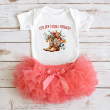 Cowboy Boots First Rodeo Nacimiento Baby Bodysuit