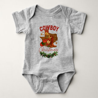Body Para Bebé Cowboy Christmas