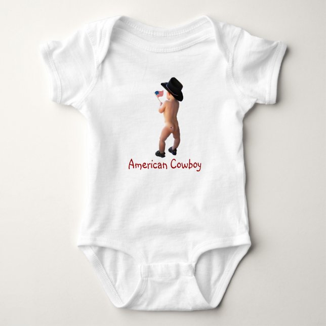 Body Para Bebé Cowboy Infantil Creeper (Anverso)