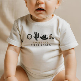 Body Para Bebé Cowboy Wild Western First Rodeo Primer cumpleaños 