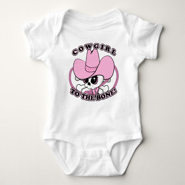 Body Para Bebé Cowgirl Skull (Anverso)