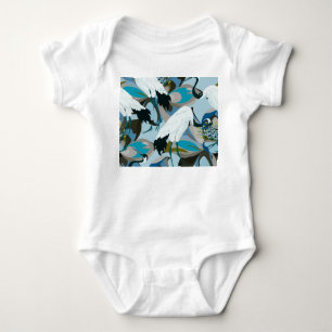 Body Para Bebé Crane & Lotus: cosecha abstracta