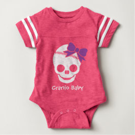 Body Para Bebé Cranio Kid Chica Skull con morado