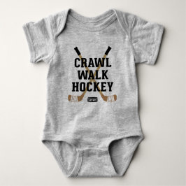 Body Para Bebé Crawaddy Walk Hockey Cute Funny Infant Bodysuit Ne