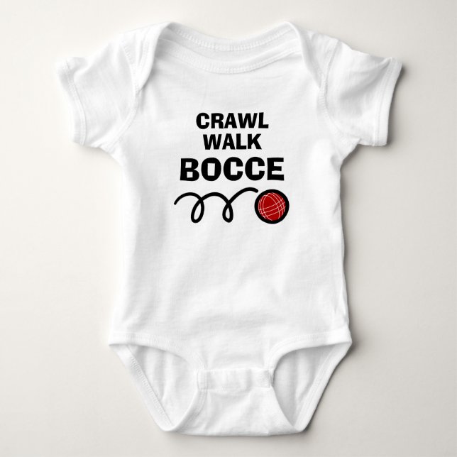 Body Para Bebé Crawl walk bocce divertido bola bocci Baby Bodysui (Anverso)