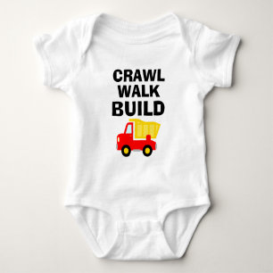 Body Para Bebé CRAWL WALK BUILD mono constructor bodysuit para be