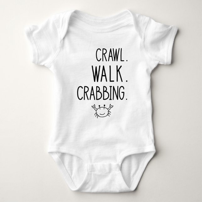 Body Para Bebé Crawl Walk Crabbing - Little Crabber (Anverso)