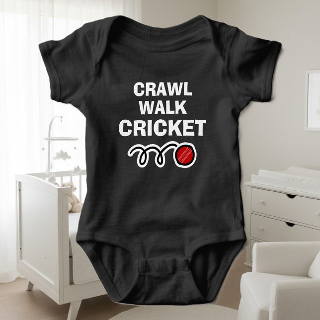 Body Para Bebé CRAWL WALK CRICKET traje de cuerpo deportivo para  (cricket bodysuit for baby)
