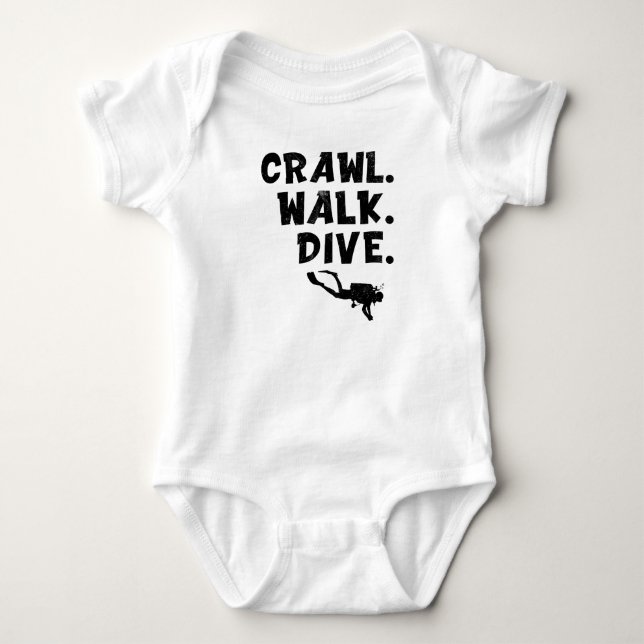 Body Para Bebé Crawl Walk Dive, Diving Baby (Anverso)